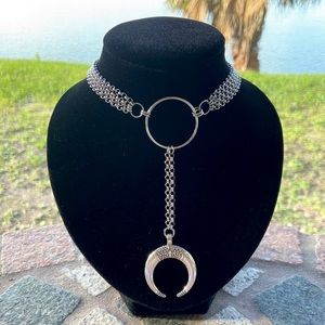 Upside Down Moon Necklace 